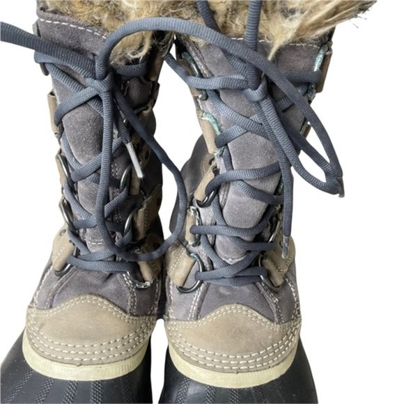 SOREL Women's Joan Of Arctic NL 1540-051 Gray/Tan Waterproof Snow Winter Boots 7 - Picture 12 of 12